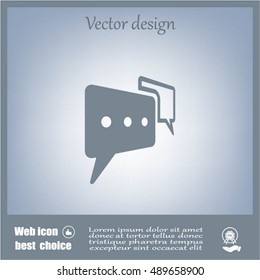 Chat Flat Icon with shadow. Vector EPS 10.