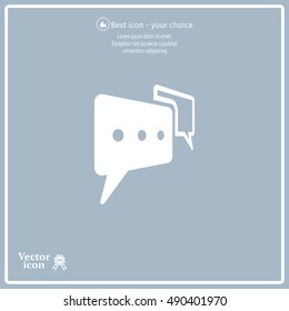 Chat Flat Icon with shadow. Vector EPS 10.