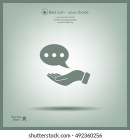 Chat Flat Icon with shadow. Vector EPS 10.