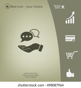 Chat Flat Icon with shadow. Vector EPS 10.