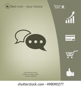 Chat Flat Icon with shadow. Vector EPS 10.
