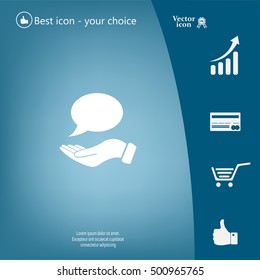 Chat Flat Icon with shadow. Vector EPS 10.
