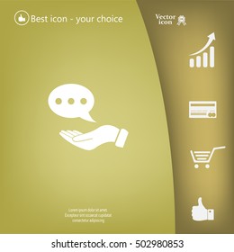 Chat Flat Icon with shadow. Vector EPS 10.