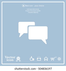 Chat Flat Icon with shadow. Vector EPS 10.