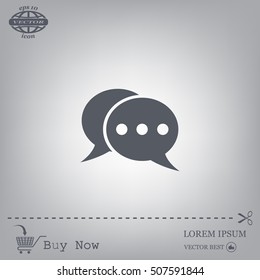 Chat Flat Icon with shadow. Vector EPS 10.