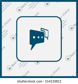 Chat Flat Icon with shadow. Vector EPS 10.