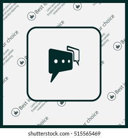 Chat Flat Icon with shadow. Vector EPS 10.