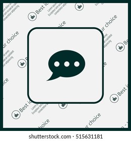 Chat Flat Icon with shadow. Vector EPS 10.