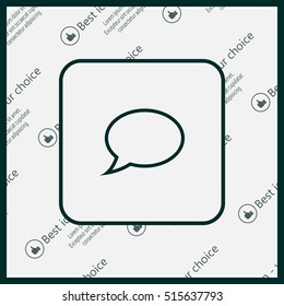 Chat Flat Icon with shadow. Vector EPS 10.