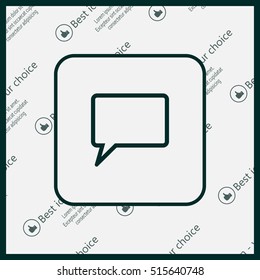 Chat Flat Icon with shadow. Vector EPS 10.