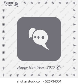 Chat Flat Icon with shadow. Vector EPS 10.