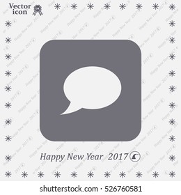 Chat Flat Icon with shadow. Vector EPS 10.