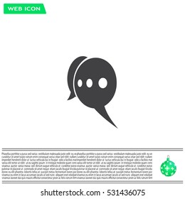 Chat Flat Icon with shadow. Vector EPS 10.