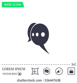 Chat Flat Icon with shadow. Vector EPS 10.