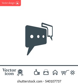 Chat Flat Icon with shadow. Vector EPS 10.