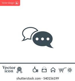 Chat Flat Icon with shadow. Vector EPS 10.