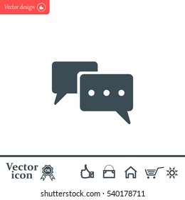 Chat Flat Icon with shadow. Vector EPS 10.
