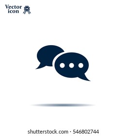 Chat Flat Icon with shadow. Vector EPS 10.
