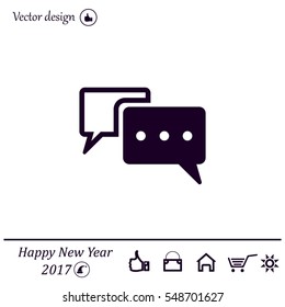 Chat Flat Icon with shadow. Vector EPS 10.