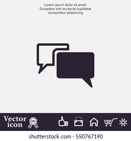 Chat Flat Icon with shadow. Vector EPS 10.