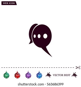 Chat Flat Icon with shadow. Vector EPS 10.