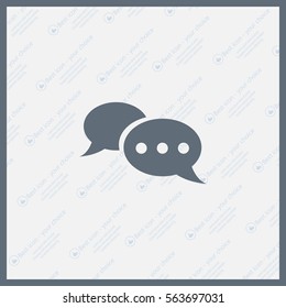 Chat Flat Icon with shadow. Vector EPS 10.