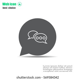 Chat Flat Icon with shadow. Vector EPS 10.