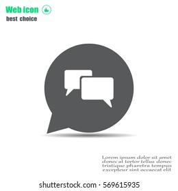 Chat Flat Icon with shadow. Vector EPS 10.