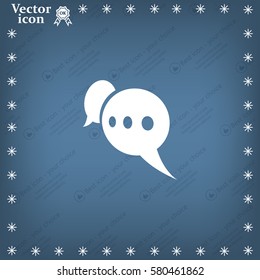 Chat Flat Icon with shadow. Vector EPS 10.