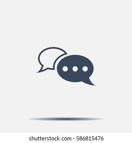 Chat Flat Icon with shadow. Vector EPS 10.