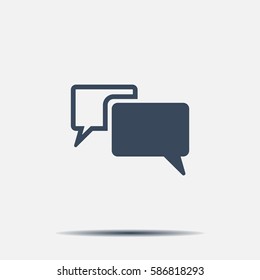 Chat Flat Icon with shadow. Vector EPS 10.