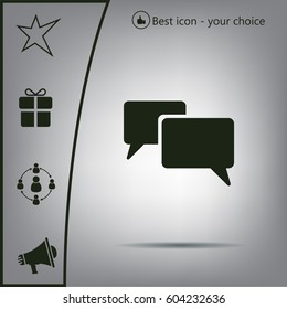Chat Flat Icon with shadow. Vector EPS 10.