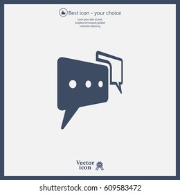 Chat Flat Icon with shadow. Vector EPS 10.