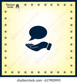 Chat Flat Icon with shadow. Vector EPS 10.