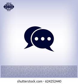 Chat Flat Icon with shadow. Vector EPS 10.