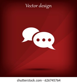 Chat Flat Icon with shadow. Vector EPS 10.