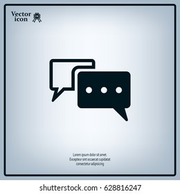 Chat Flat Icon with shadow. Vector EPS 10.