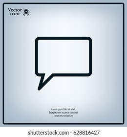 Chat Flat Icon with shadow. Vector EPS 10.