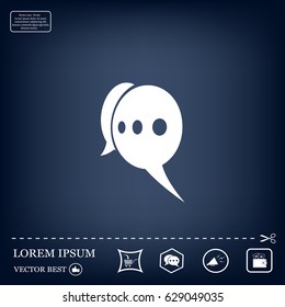 Chat Flat Icon with shadow. Vector EPS 10.