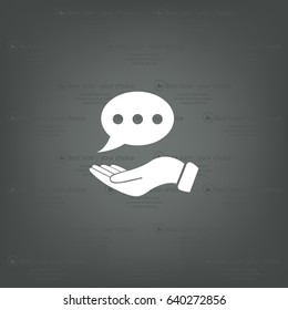 Chat Flat Icon with shadow. Vector EPS 10.