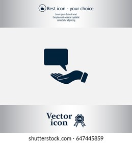 Chat Flat Icon with shadow. Vector EPS 10.
