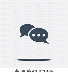 Chat Flat Icon with shadow. Vector EPS 10.