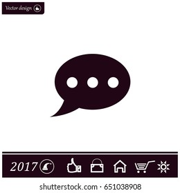 Chat Flat Icon with shadow. Vector EPS 10.