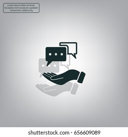 Chat Flat Icon with shadow. Vector EPS 10.
