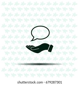 Chat Flat Icon with shadow. Vector EPS 10.