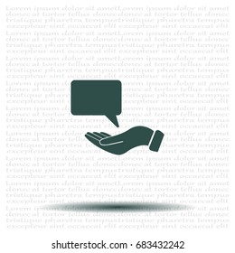 Chat Flat Icon with shadow. Vector EPS 10.