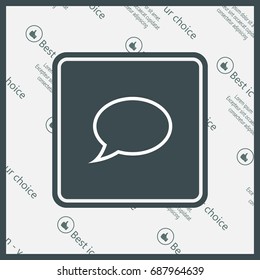 Chat Flat Icon with shadow. Vector EPS 10.