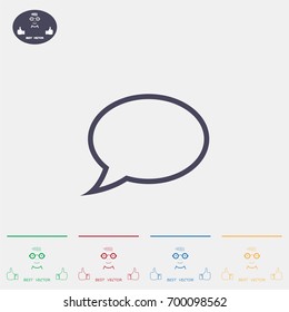 Chat Flat Icon with shadow. Vector EPS 10.