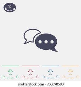 Chat Flat Icon with shadow. Vector EPS 10.