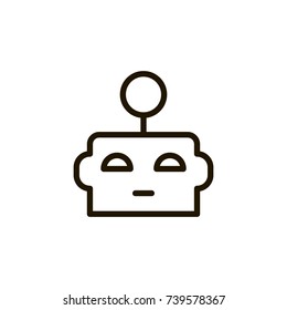 Chat flat icon. Single high quality outline symbol of chat bot for web design or mobile app. Thin line signs of technology for design logo, visit card, etc. Outline logo of artificial intelligence